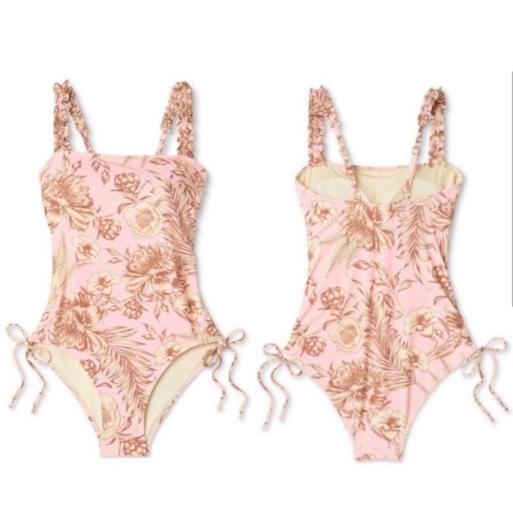 Floral Pink One-Piece Swimsuit